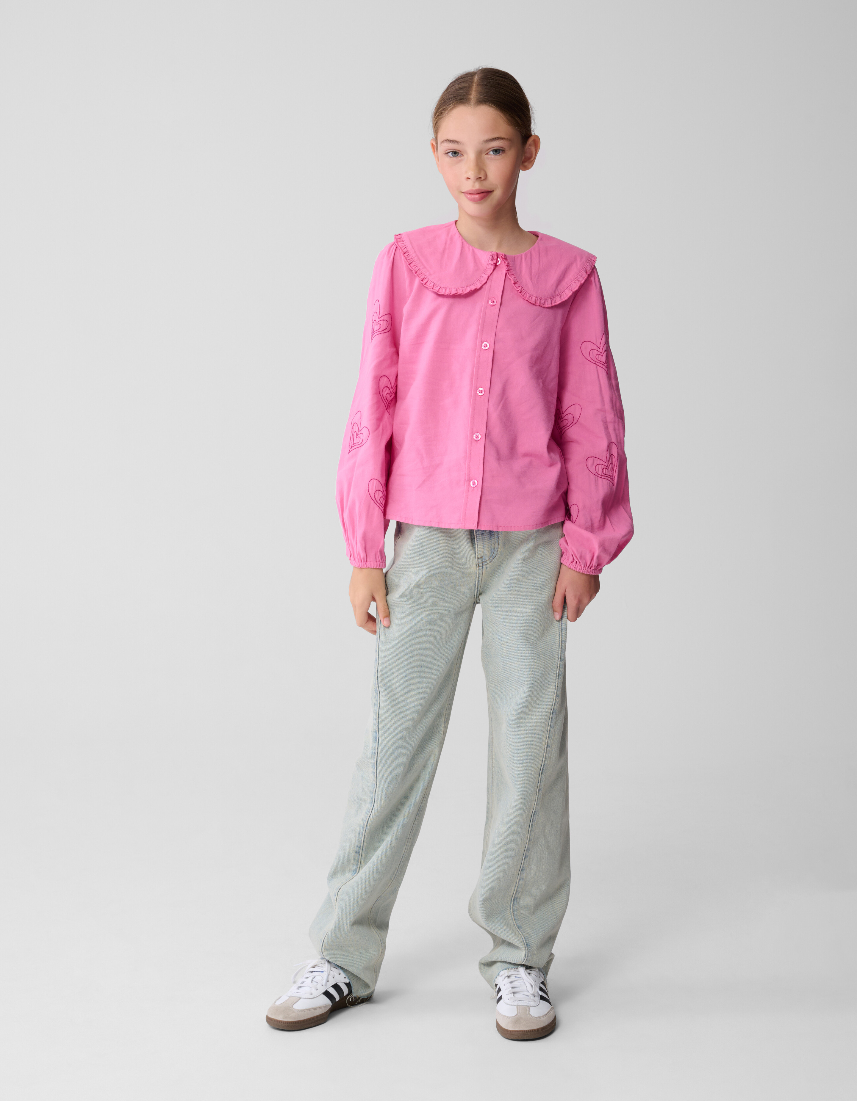 Big Collar Blouse Roze SHOEBY GIRLS