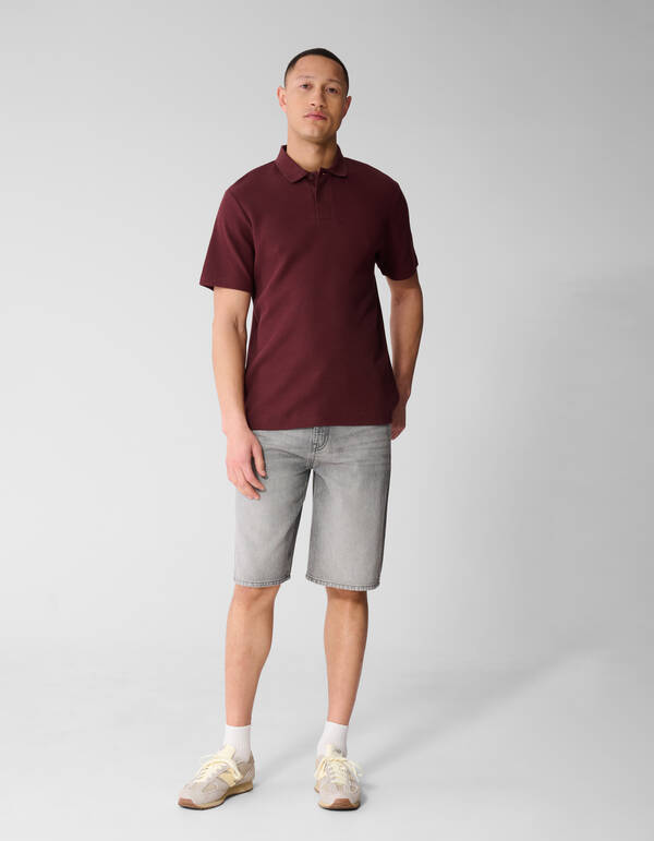 Relaxed Fit Denim Shorts Grau SHOEBY MEN