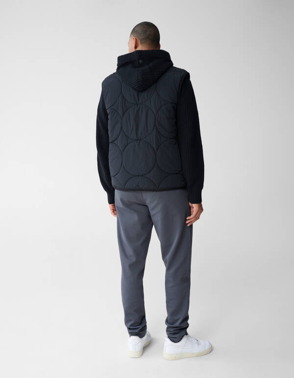 Quilted Spark Logo Bodywarmer Schwarz SHOEBY MEN