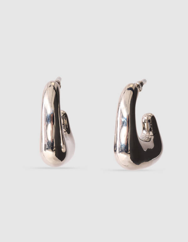 Massive Creolen Ohrringe Silber SHOEBY ACCESSOIRES