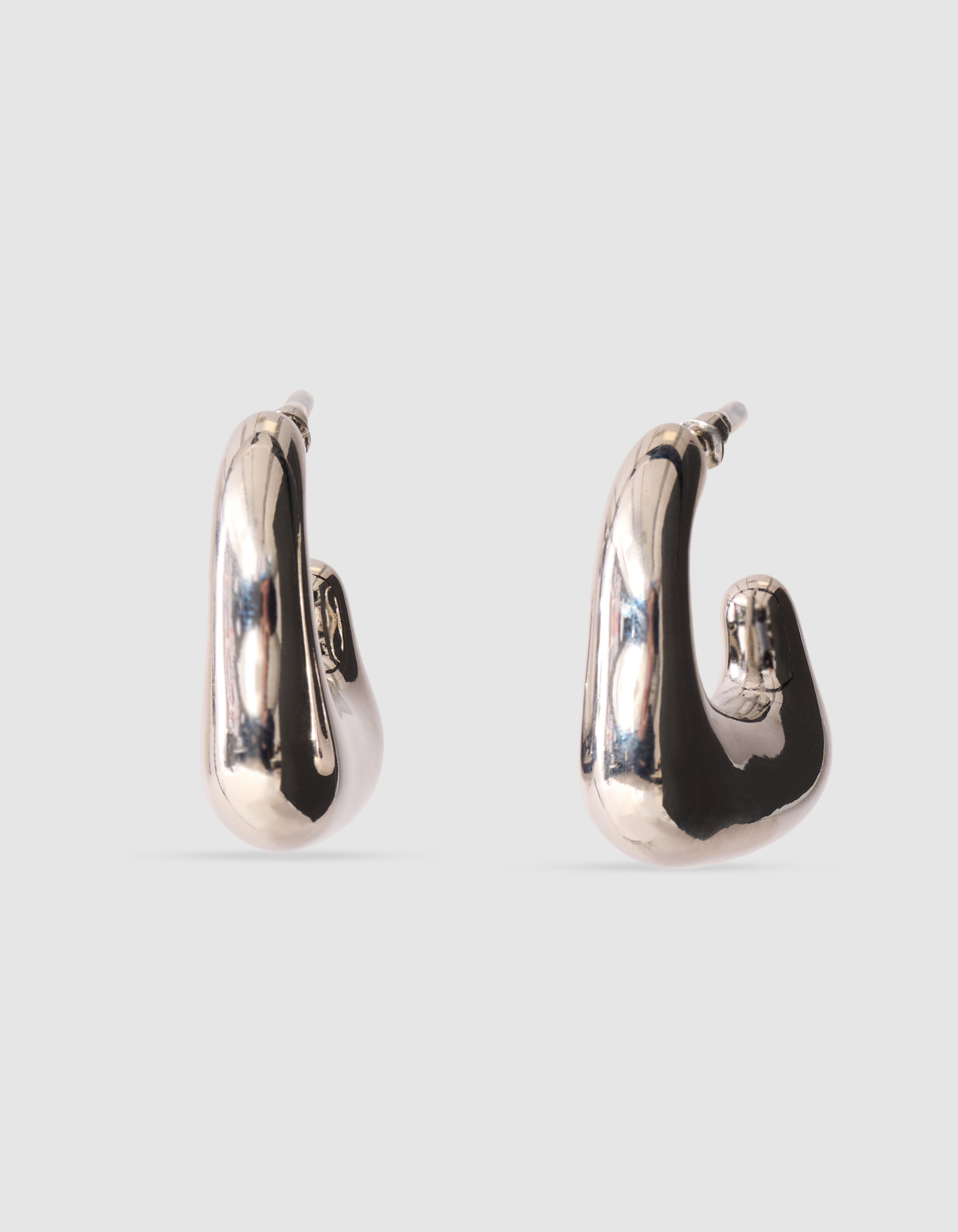 Massive Creolen Ohrringe Silber SHOEBY ACCESSOIRES