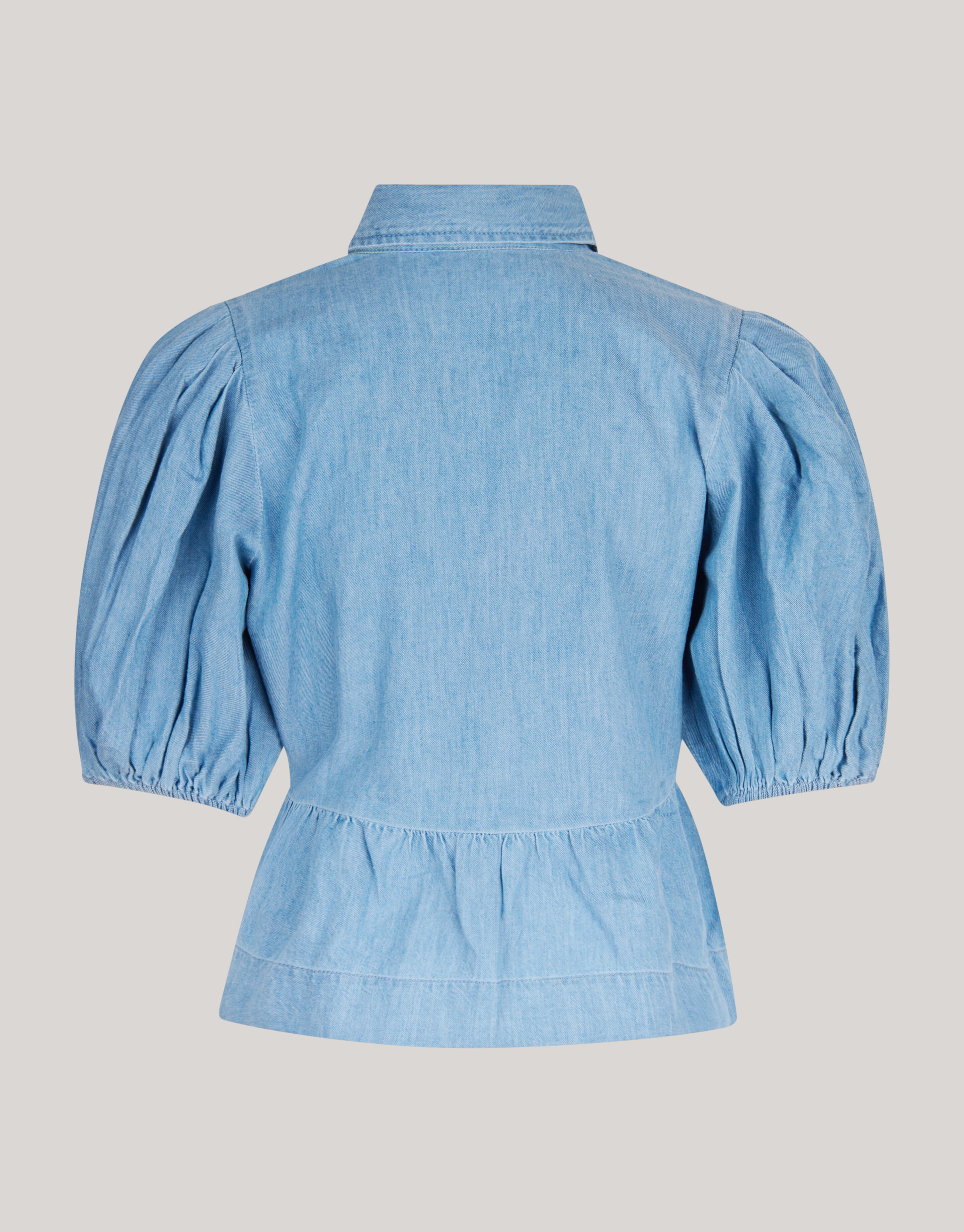 Denim Strik Top Blauw SHOEBY WOMEN