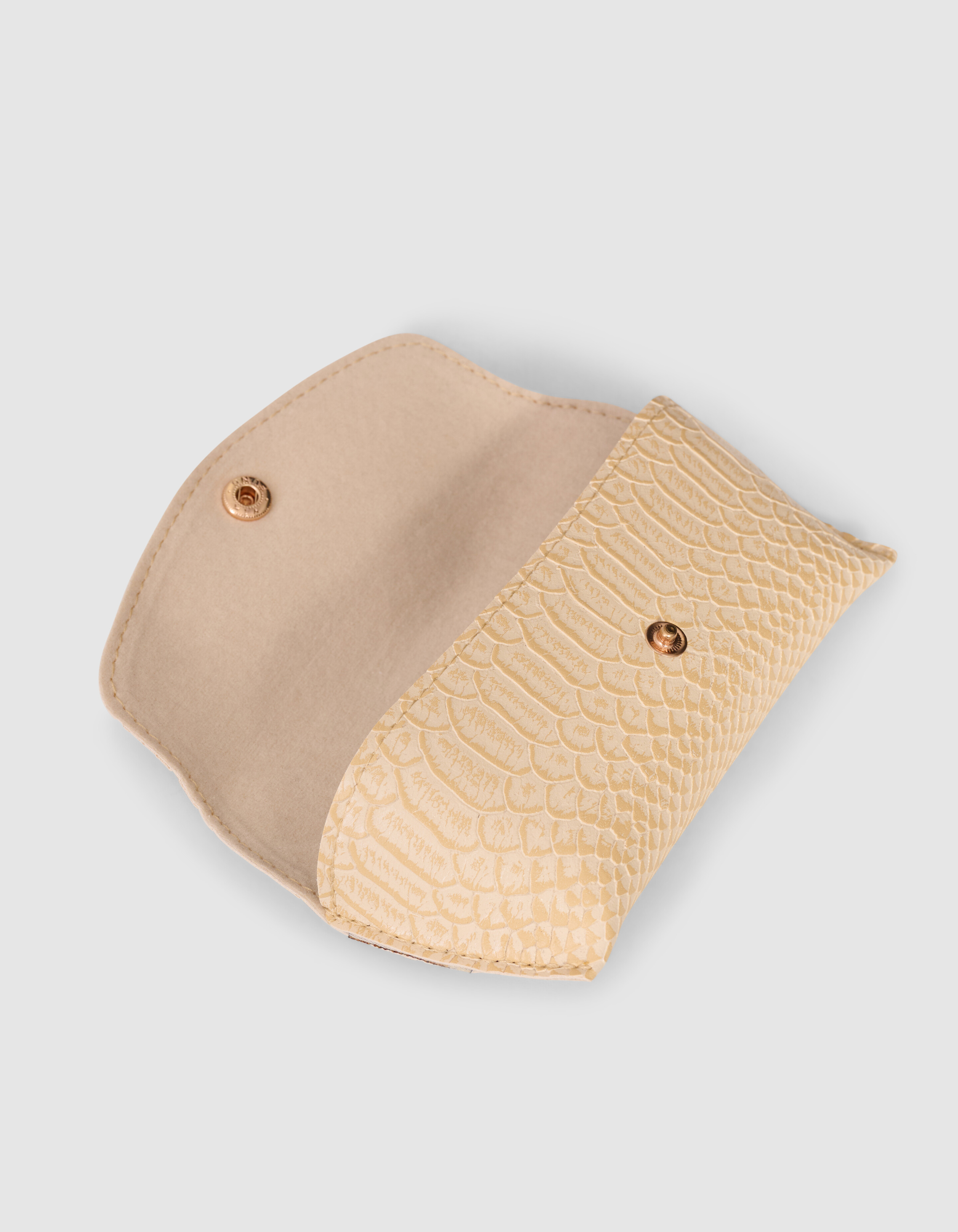 Snake Sonnenbrillen-Etui Gebrochenes Wei&szlig; SHOEBY ACCESSOIRES