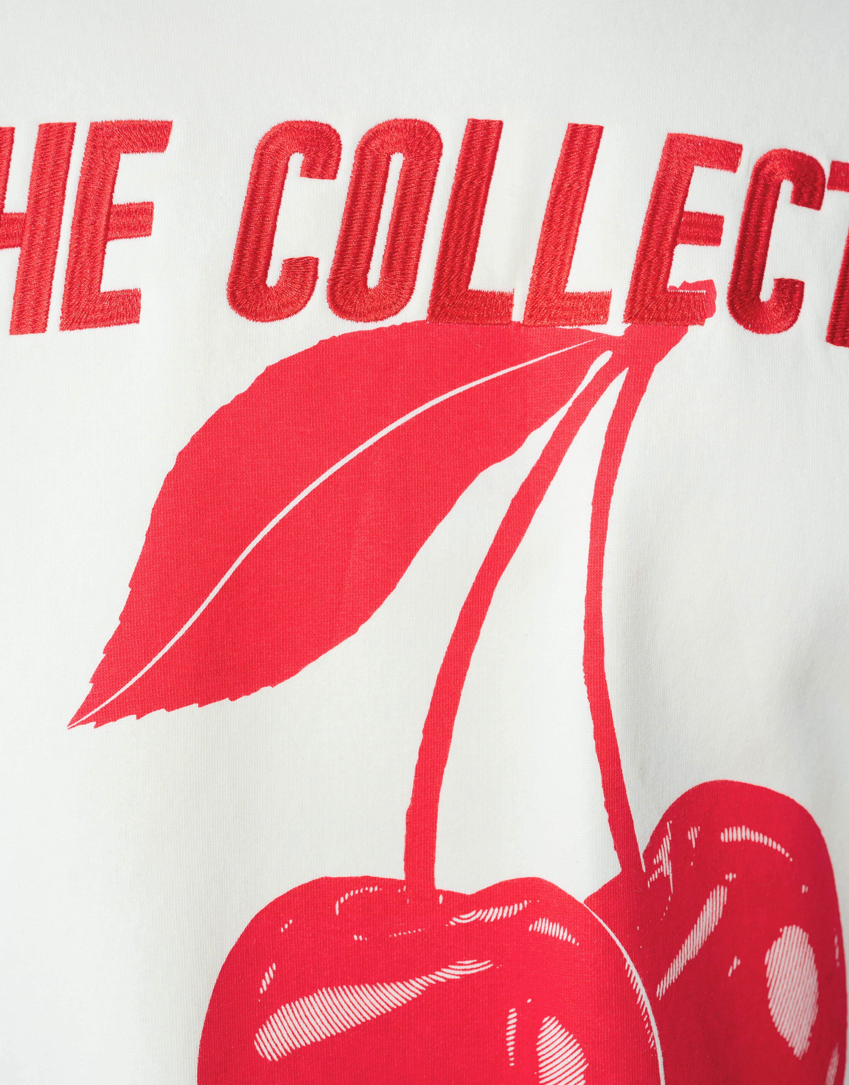 &Uuml;bergro&szlig;er Pullover mit Kirschmotiv Gebrochenes We SHOEBY WOMEN