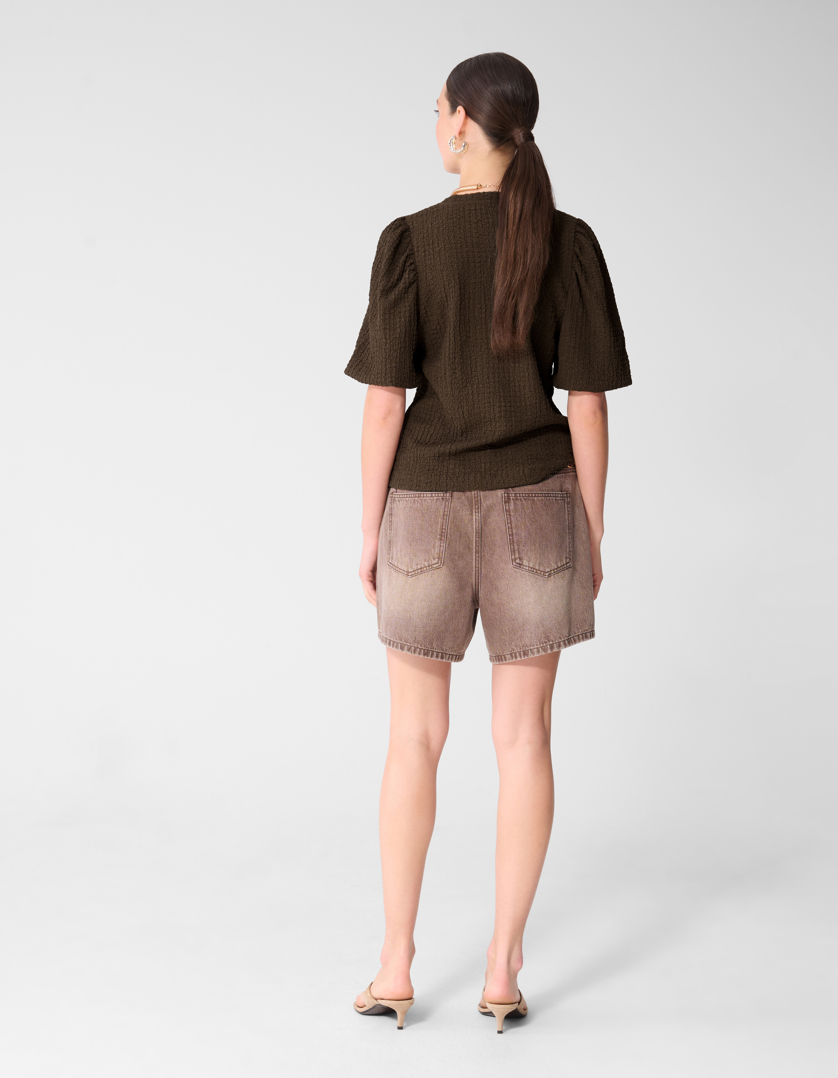 Knitter-Top Ballon Braun SHOEBY WOMEN