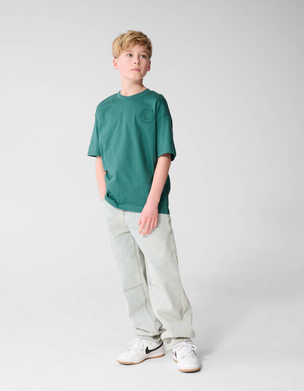 Embroidery Artwork T-Shirt Dunkelgr&uuml;n SHOEBY BOYS