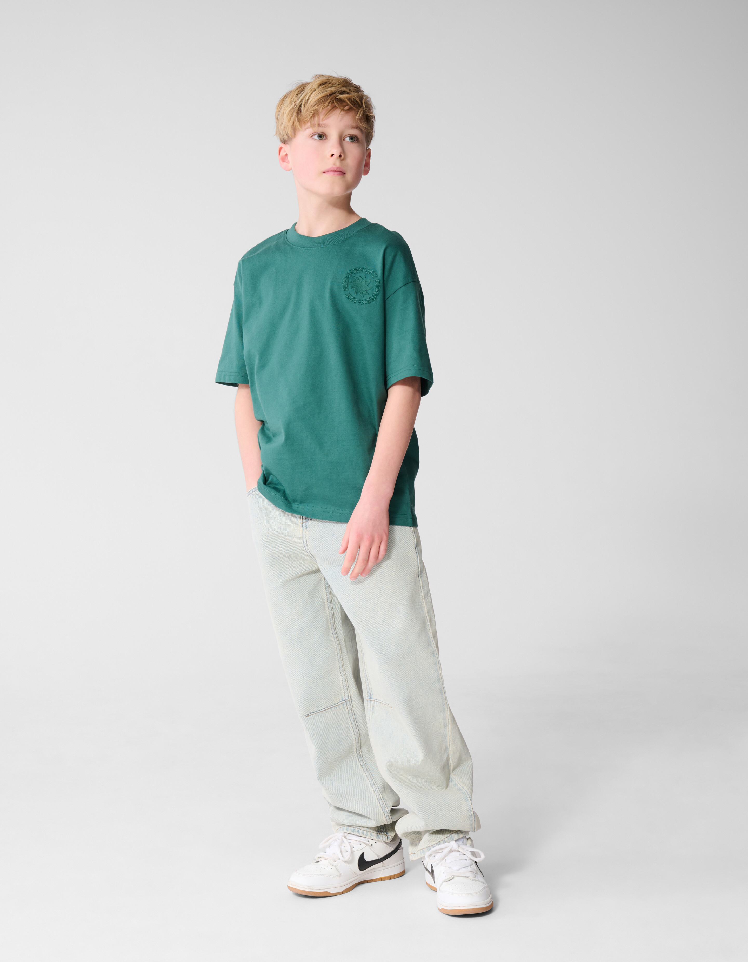 Embroidery Artwork T-Shirt Dunkelgr&uuml;n SHOEBY BOYS