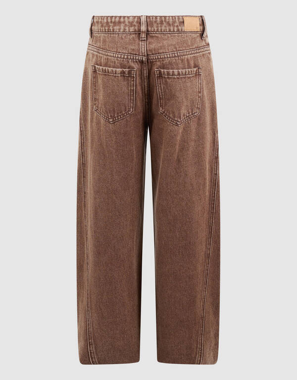 Asymmetrische Barrel-Fit-Jeans, Braun SHOEBY GIRLS