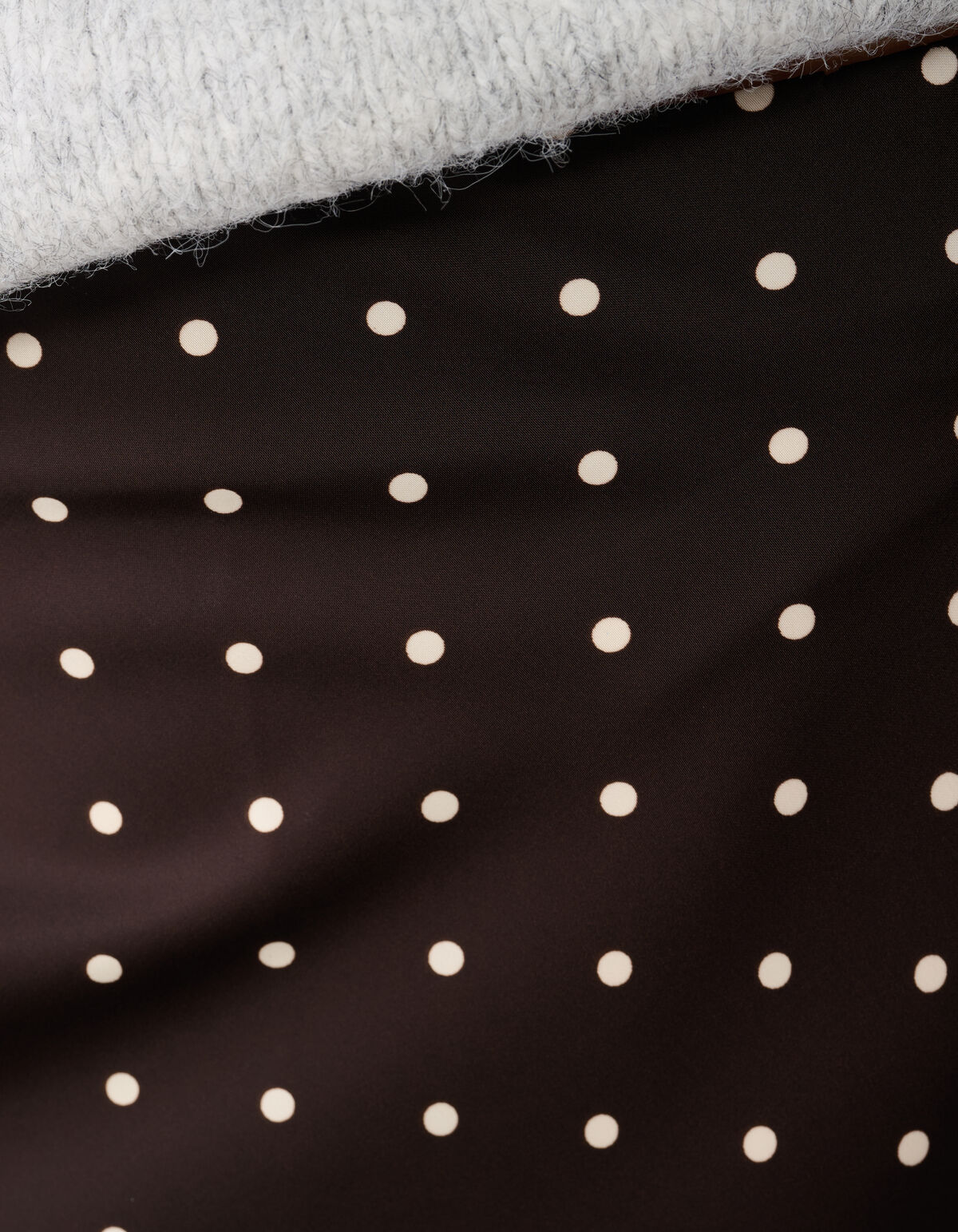 Satin-Maxirock mit Polka-Dots, Dunkelbraun SHOEBY WOMEN