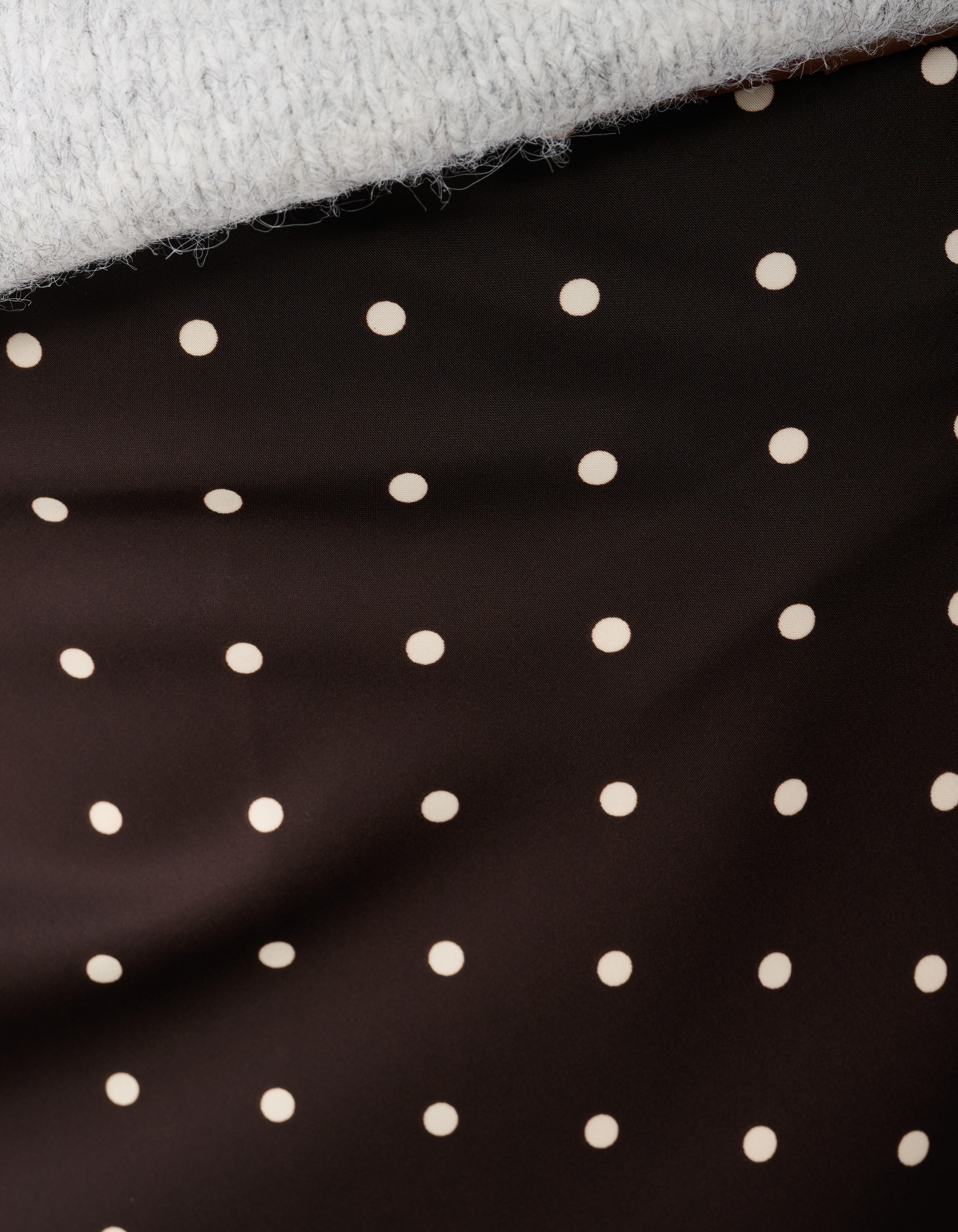 Satin-Maxirock mit Polka-Dots, Dunkelbraun SHOEBY WOMEN