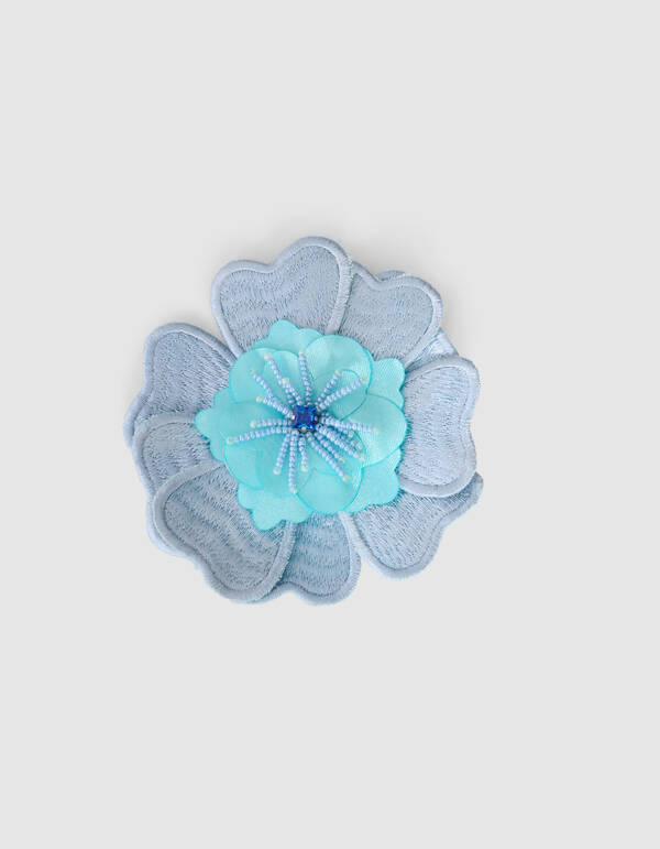 Blumenbrosche Hellblau SHOEBY ACCESSOIRES