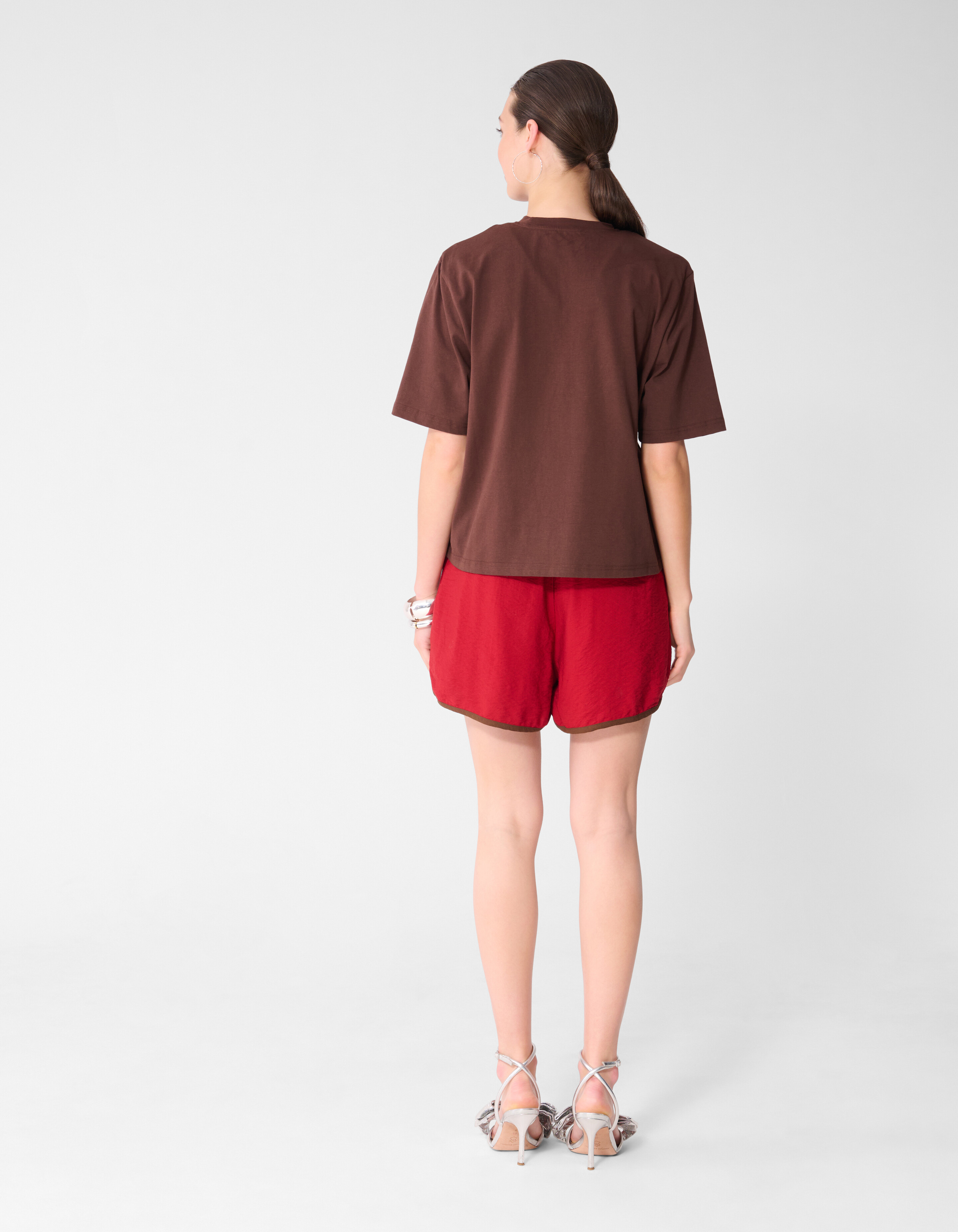 Sportliche Strass Shorts Rot SHOEBY WOMEN