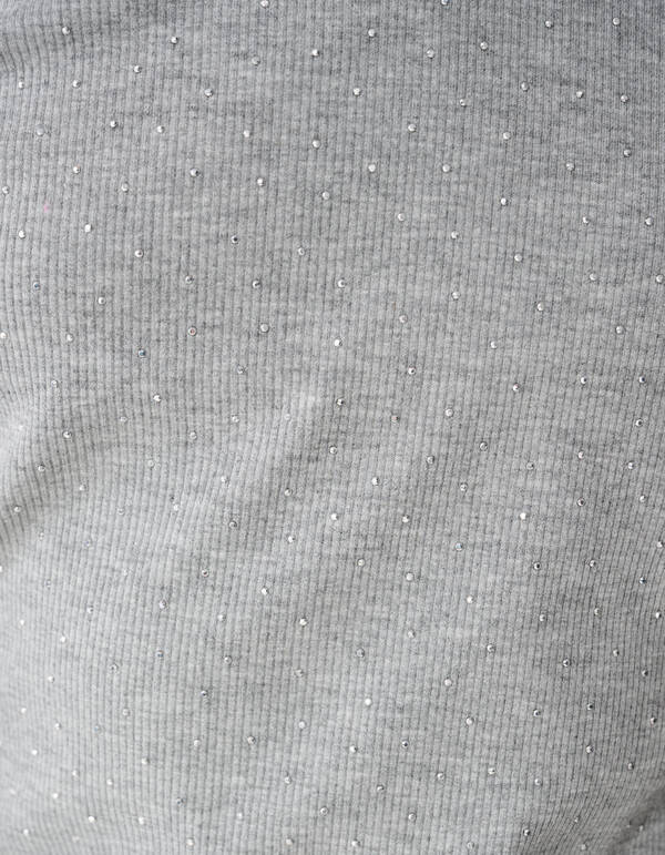 Strass Longsleeve Top Hellgrau SHOEBY GIRLS
