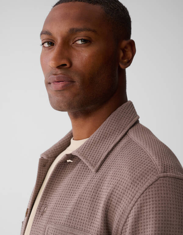 Waffle Overshirt Hellbraun SHOEBY MEN