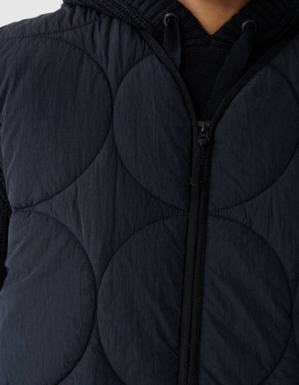 Quilted Spark Logo Bodywarmer Schwarz SHOEBY MEN