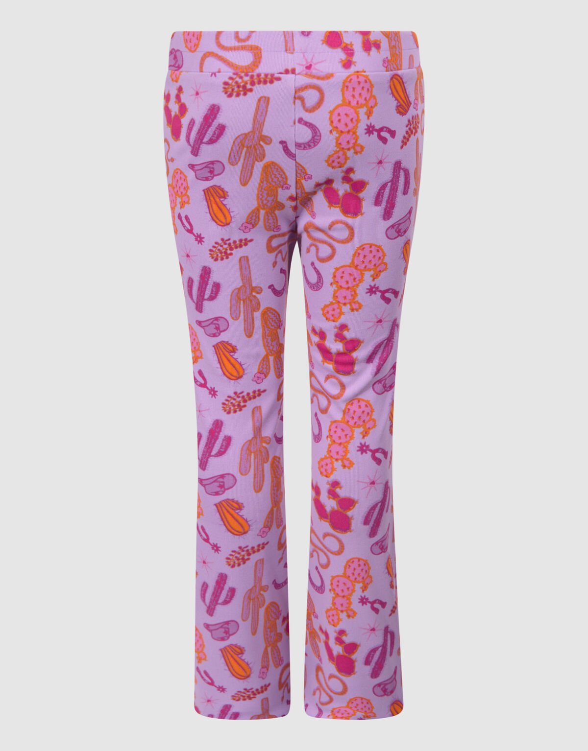 Bedruckte ausgestellte Rippenleggings Hellviolett SHOEBY GIRLS