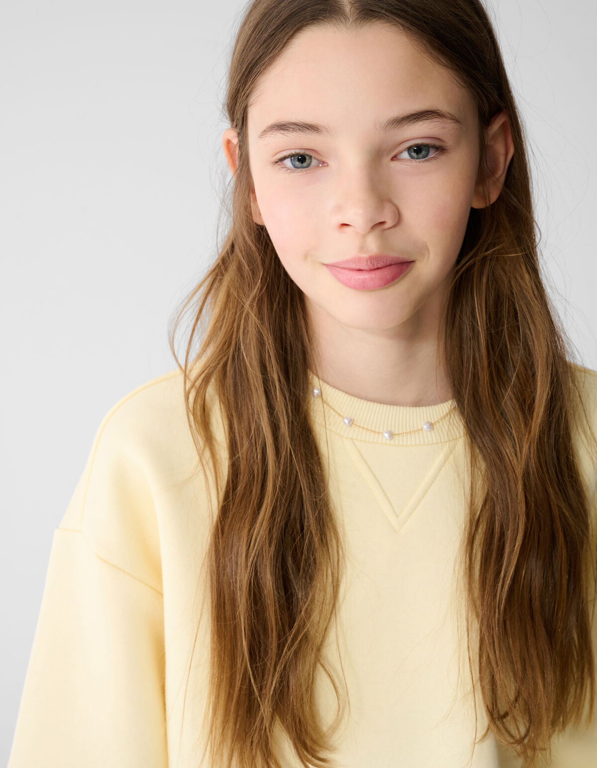 Gro&szlig;er &Auml;rmel Pullover Hellgelb SHOEBY GIRLS