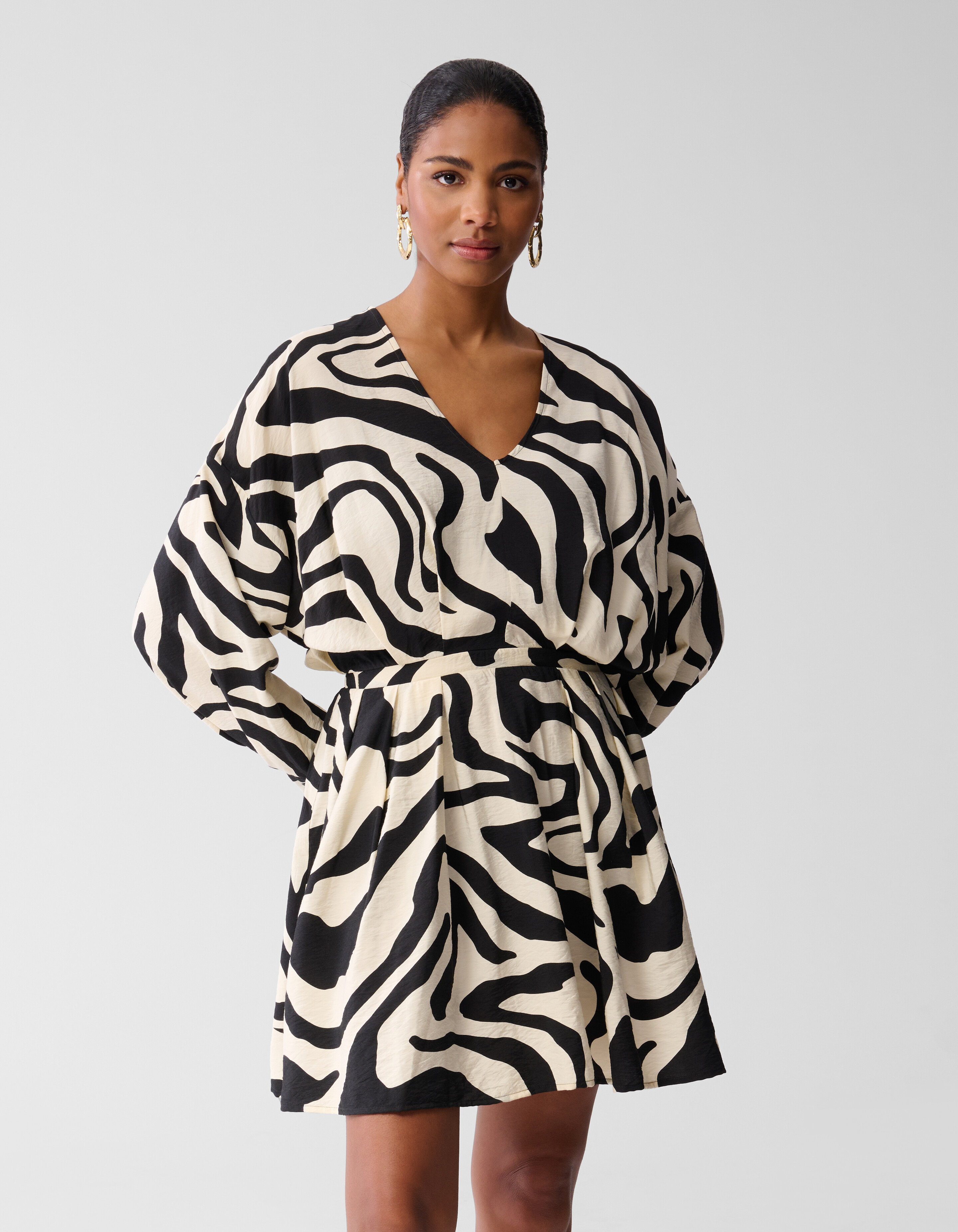 Zebra-Minikleid Schwarz SHOEBY WOMEN