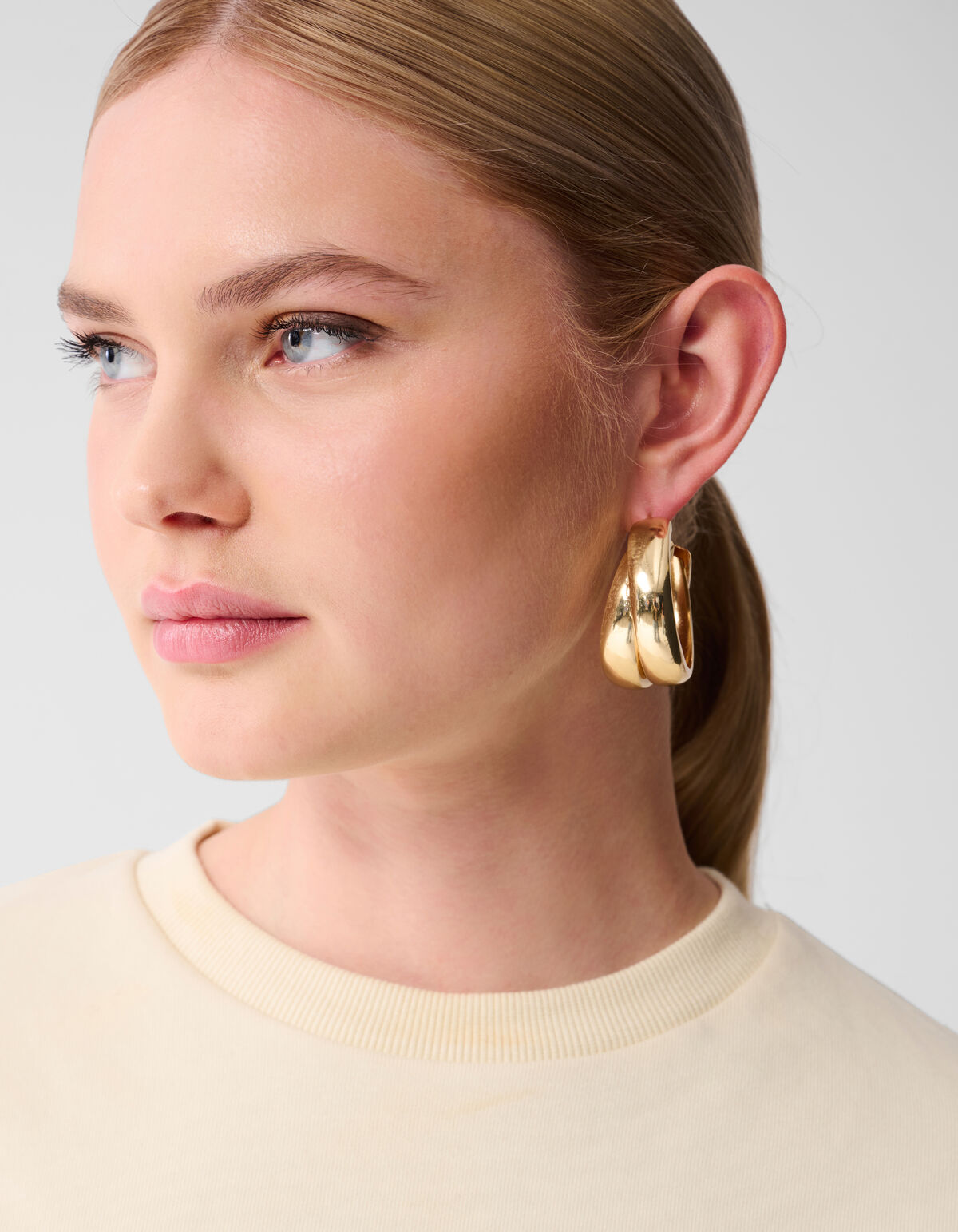 Sweat-T-Shirt in &Uuml;bergr&ouml;&szlig;e Off White SHOEBY WOMEN