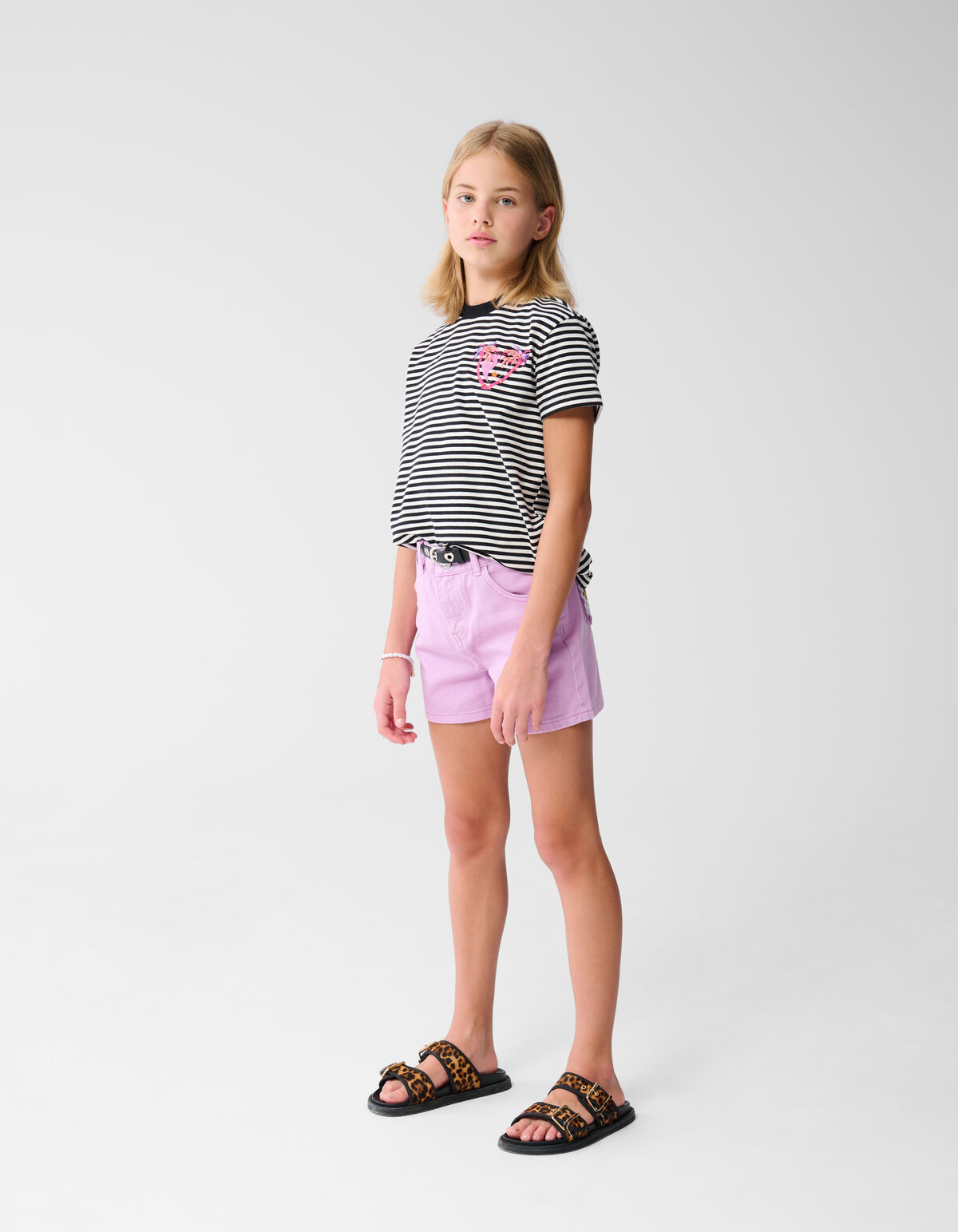 Palm Tree Artwork T-shirt Schwarz/Weiß SHOEBY GIRLS