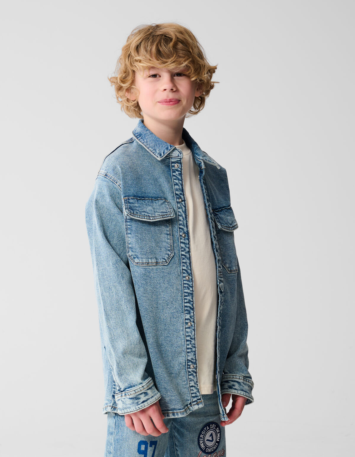 Denim Overshirt Lichtblau SHOEBY BOYS