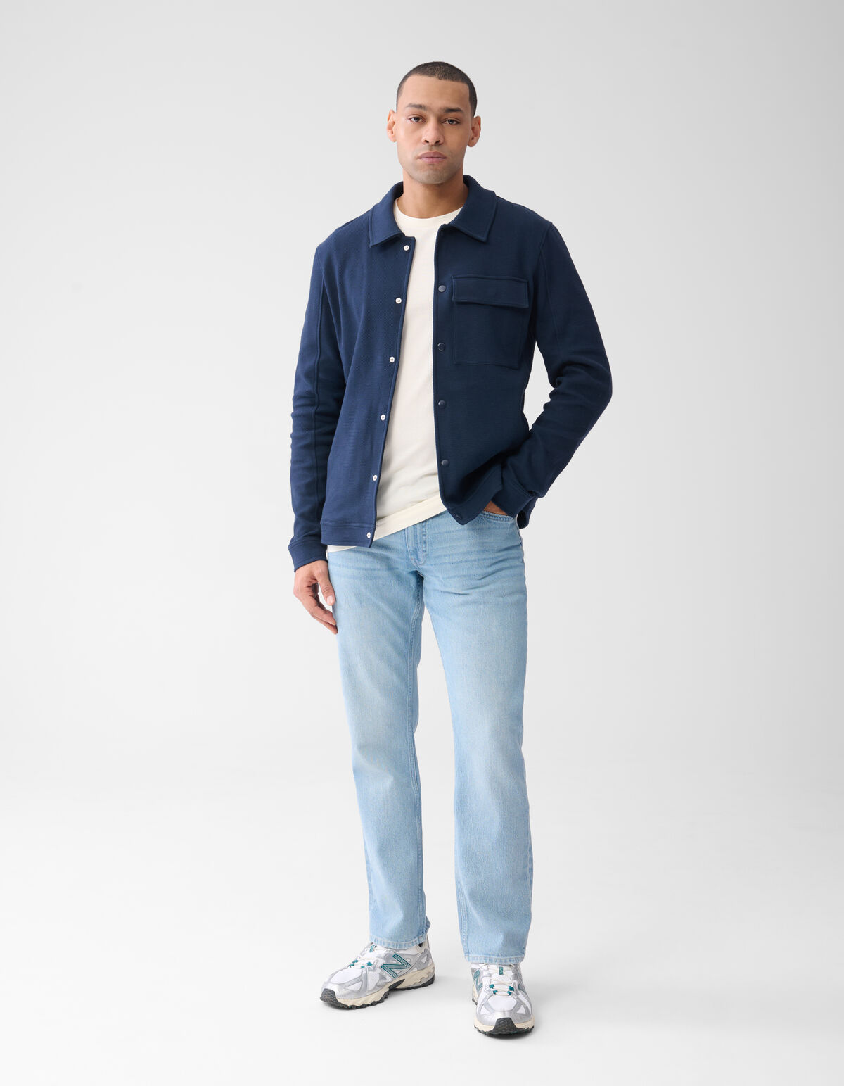 Piqué-Jacke Dunkelblau SHOEBY MEN