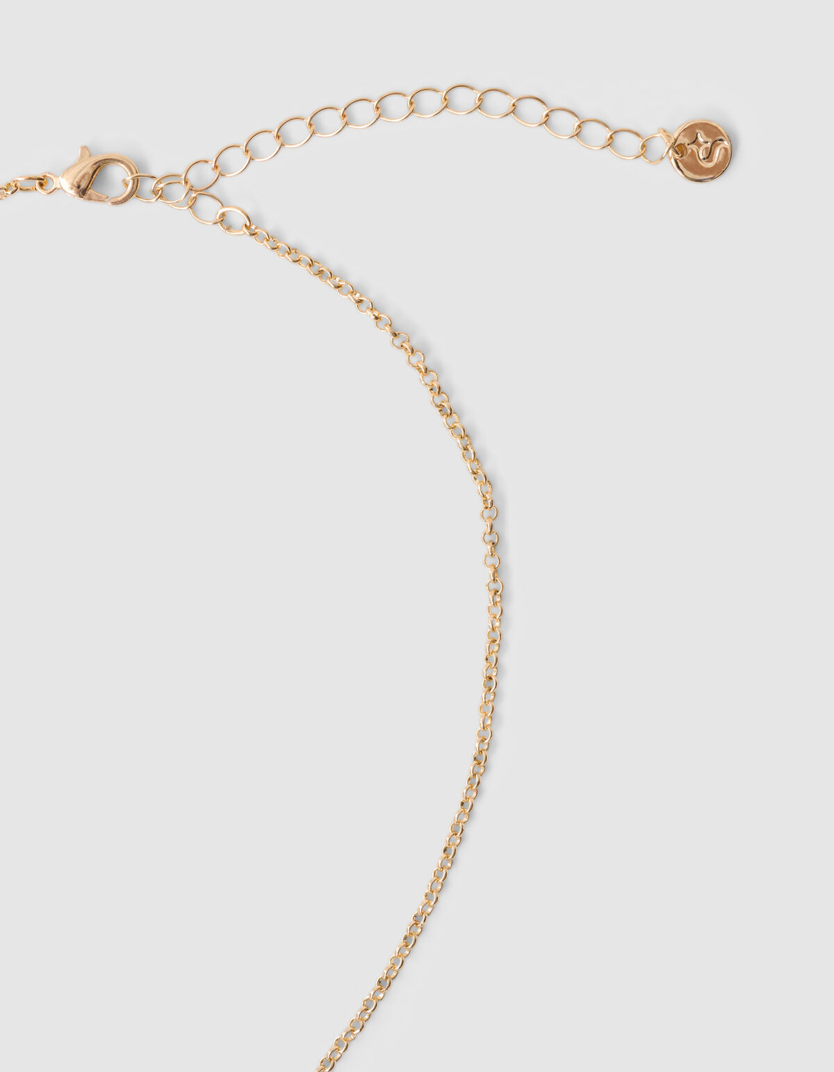 Goldfarbene Halskette mit Blumenanh&auml;nger SHOEBY ACCESSOIRES