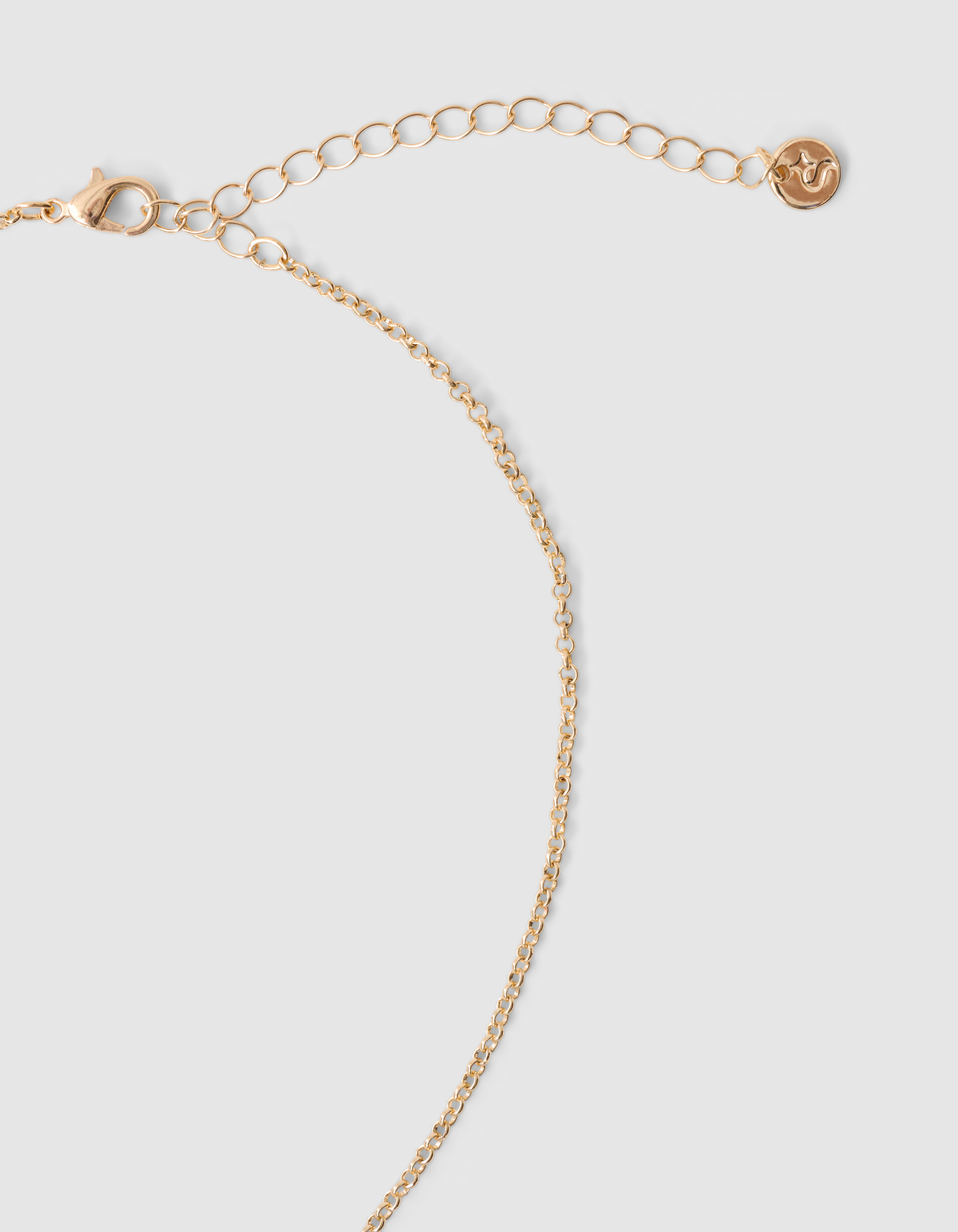 Goldfarbene Halskette mit Blumenanh&auml;nger SHOEBY ACCESSOIRES