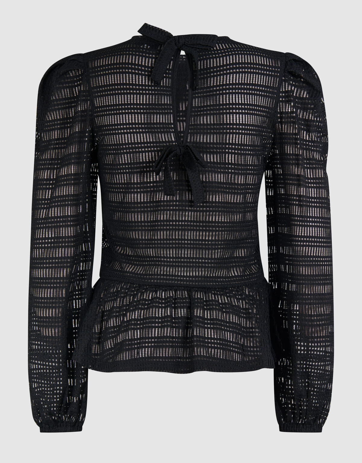 Mesh-Struktur Top Schwarz SHOEBY WOMEN