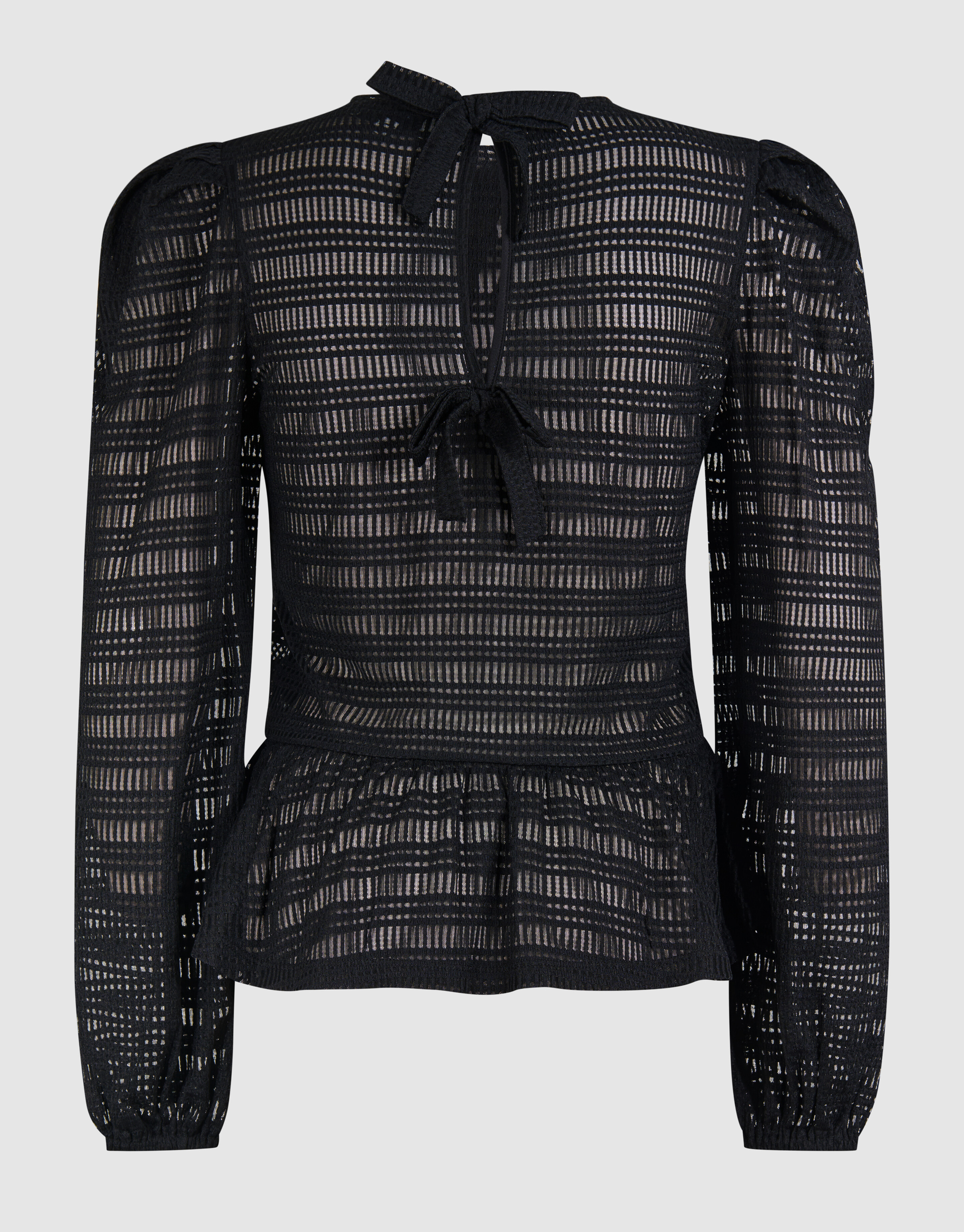 Mesh-Struktur Top Schwarz SHOEBY WOMEN