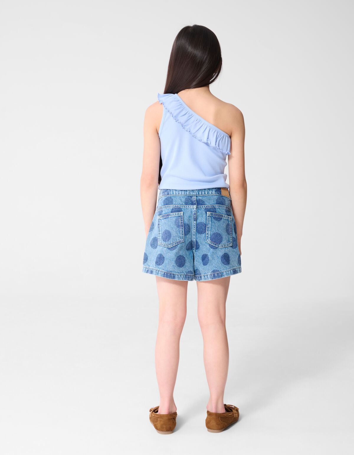 Ein-Schulter-Rippenoberteil Blau SHOEBY GIRLS