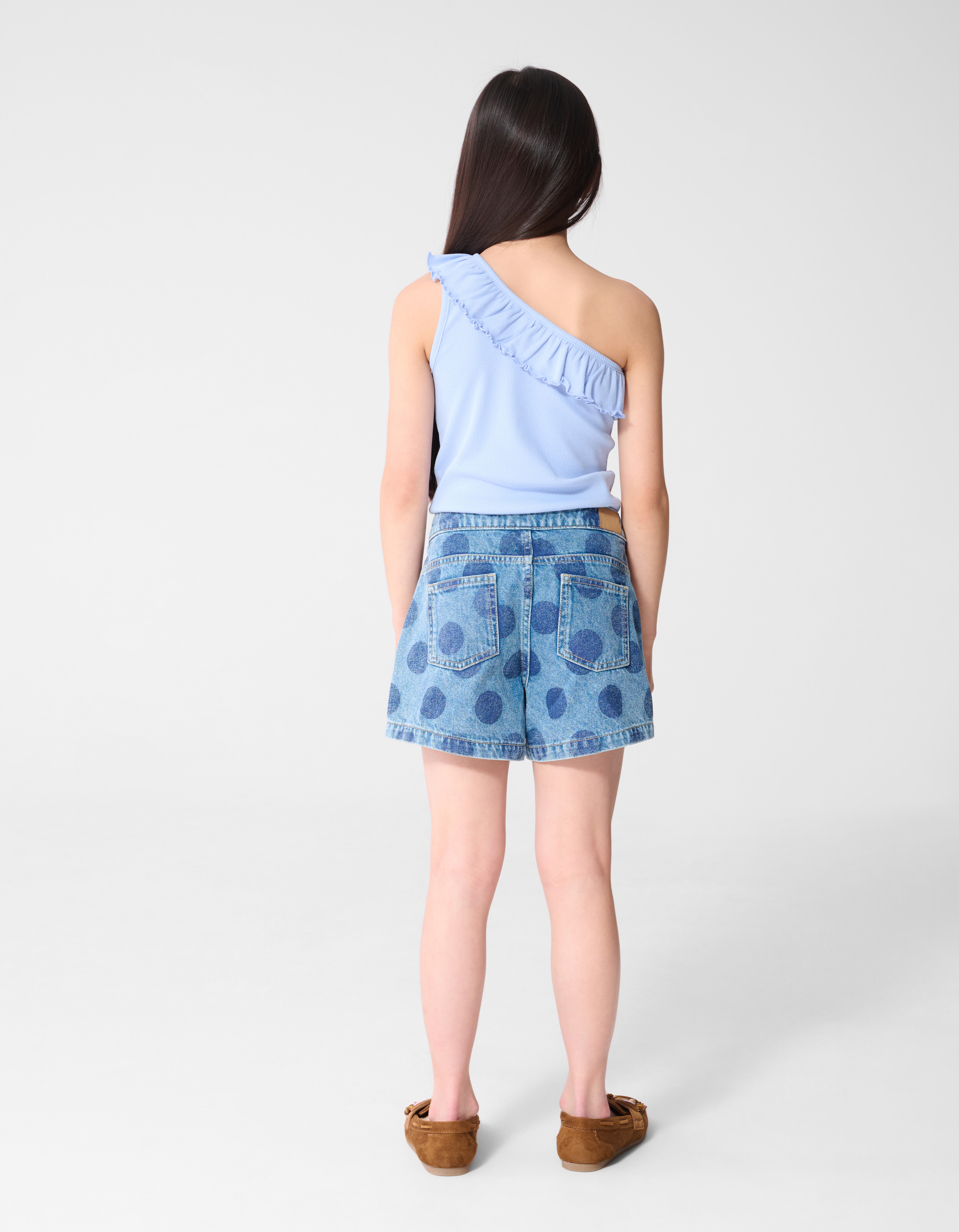 Ein-Schulter-Rippenoberteil Blau SHOEBY GIRLS