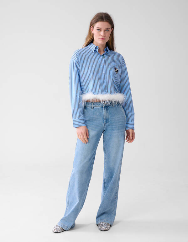 Wide Leg Fit Jeans Mediumstone SHOEBY WOMEN