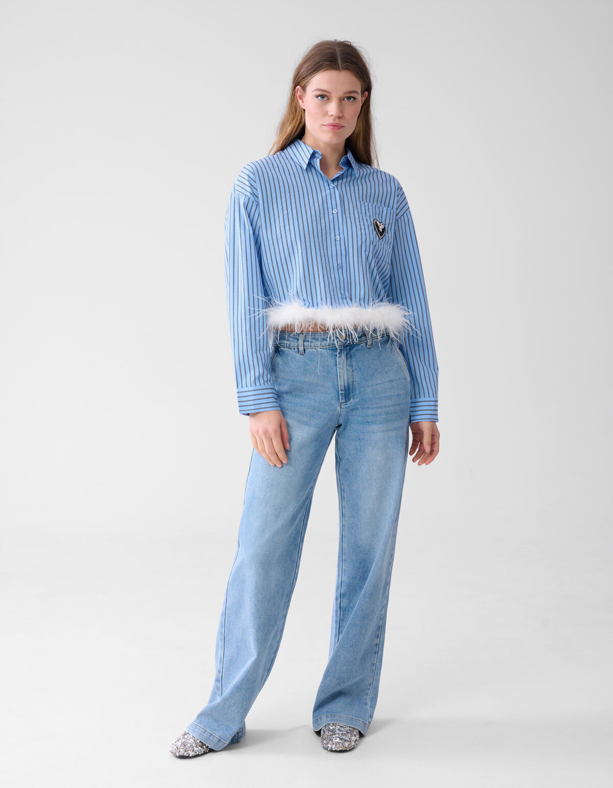 Wide Leg Jeans Mediumstone SHOEBY WOMEN