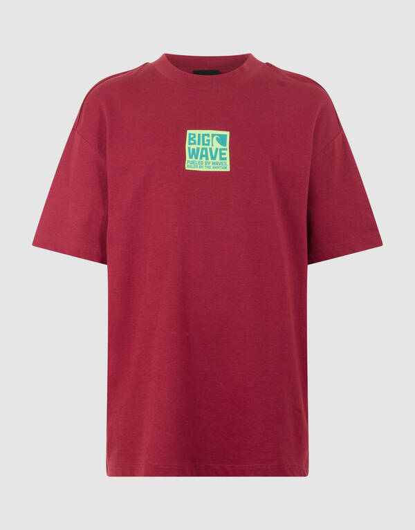 Big Wave Artwork T-Shirt Dunkelrot SHOEBY BOYS