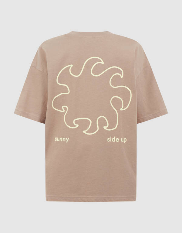 Sunny Side Artwork T-Shirt Taupe SHOEBY BOYS