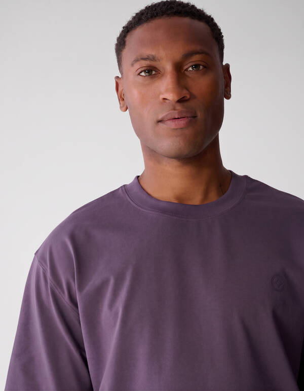 Lila T-Shirt mit Grafik Twill SHOEBY MEN
