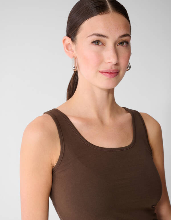 Basis Tanktop Donkerbruin SHOEBY WOMEN
