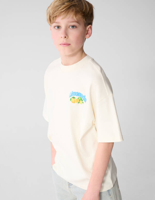 Limonada Artwork T-Shirt Gebrochen Wei&szlig; SHOEBY BOYS