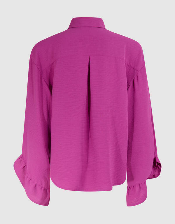 Twist-Rüschen-Bluse Lila SHOEBY WOMEN