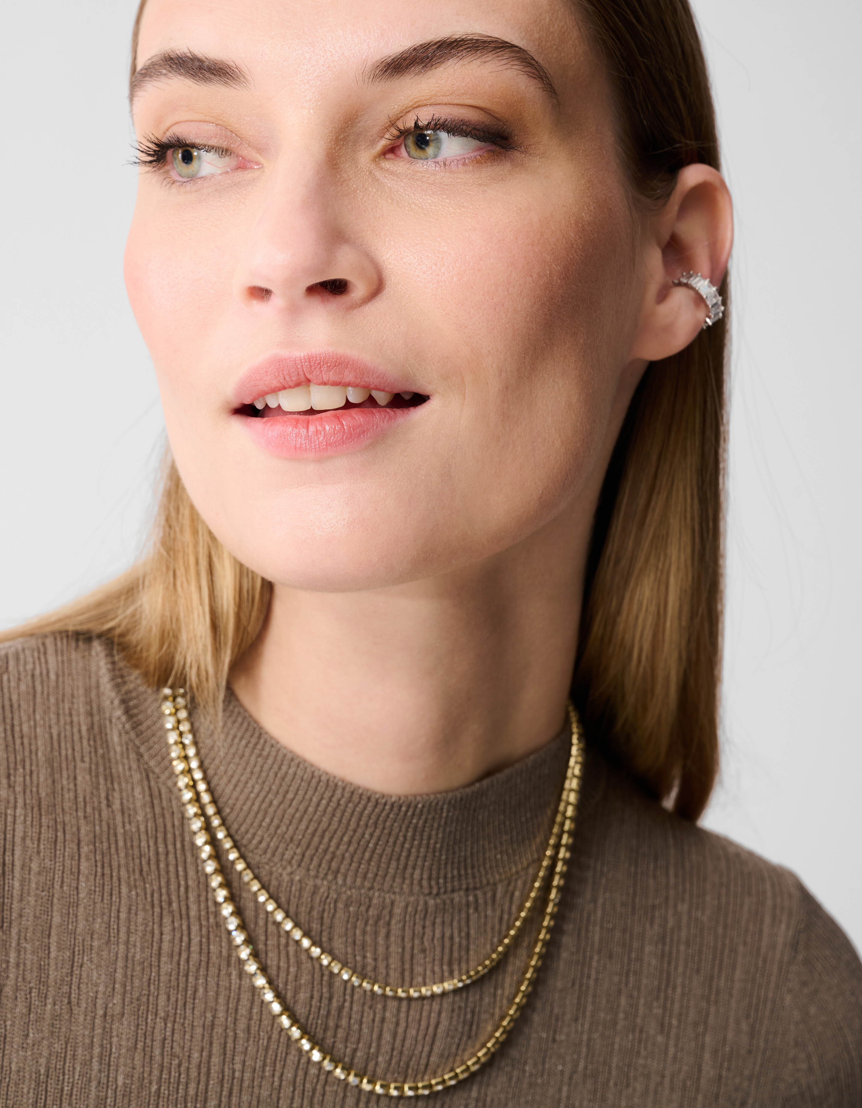 Lurex Struktur Top Khaki SHOEBY WOMEN