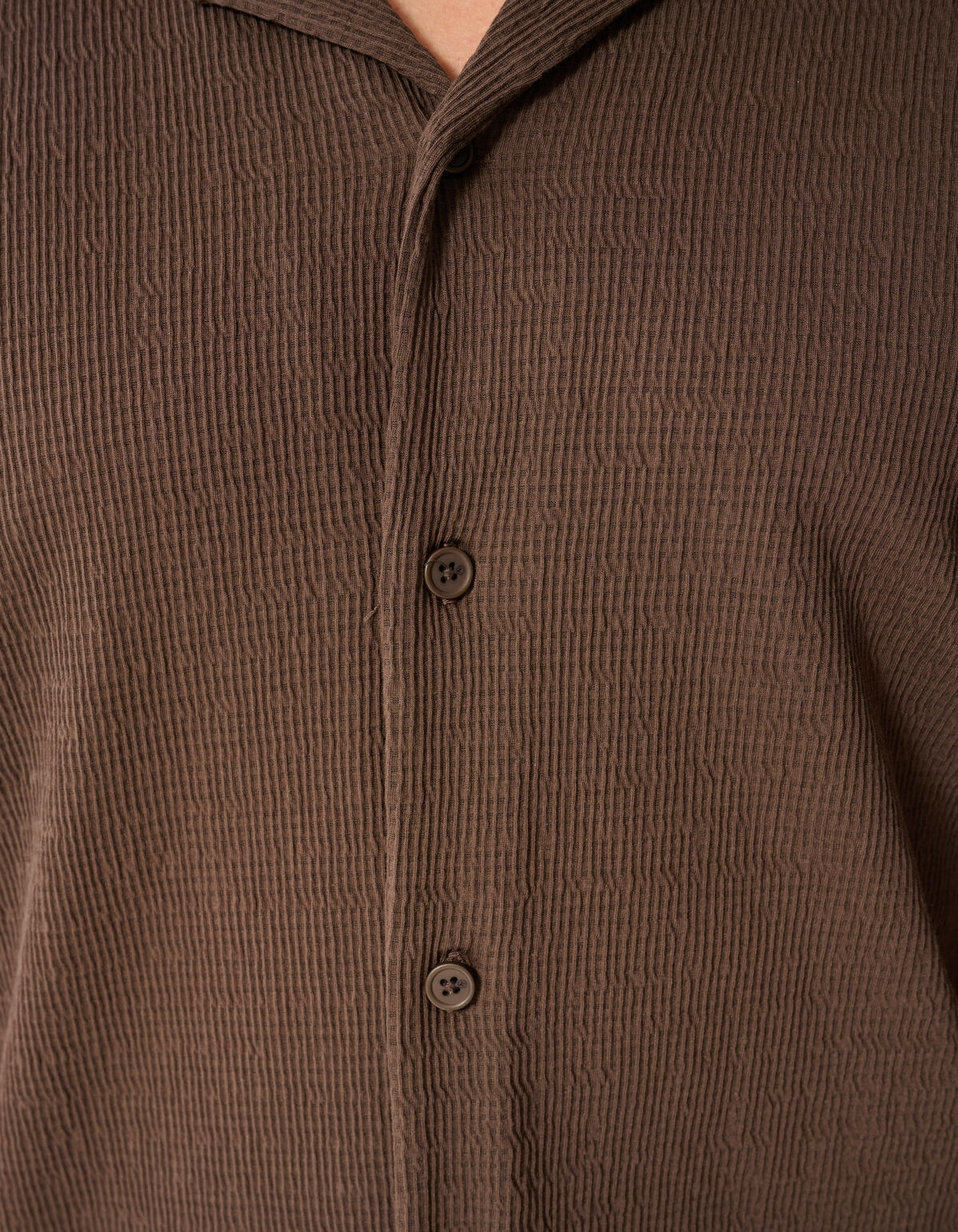 Structuur Overshirt Donkerbruin SHOEBY MEN