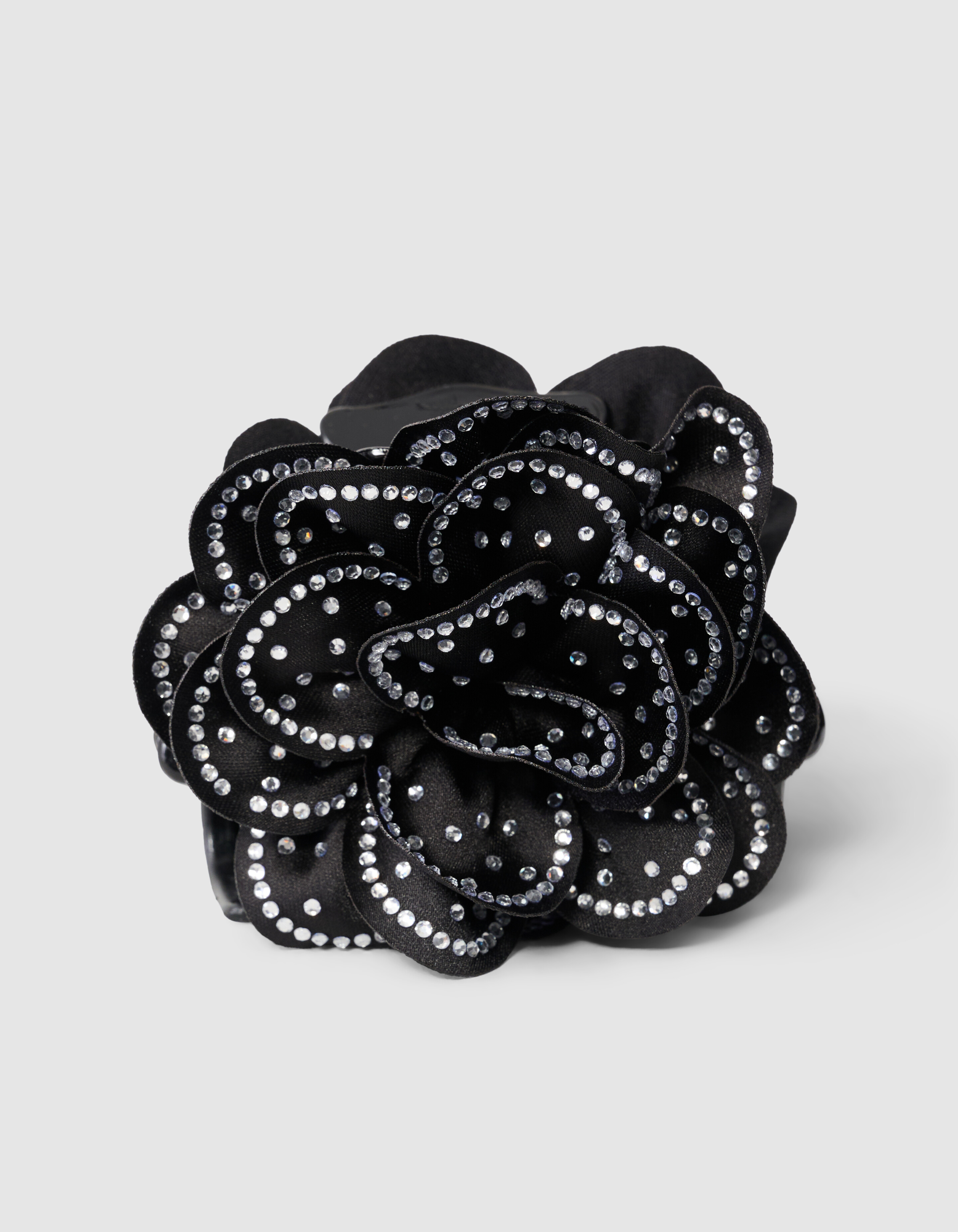 Strass Blume Haarspange Schwarz SHOEBY ACCESSOIRES