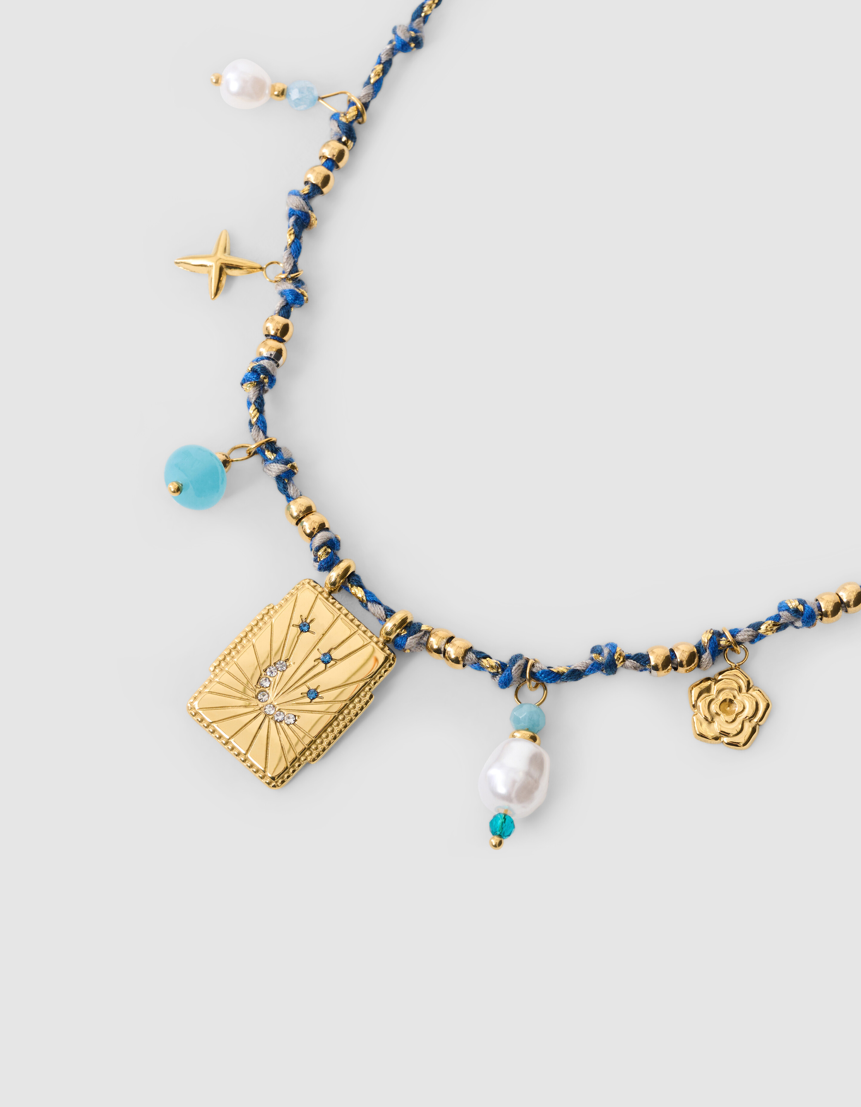 Seil-Anh&auml;nger-Kette Blau SHOEBY ACCESSOIRES