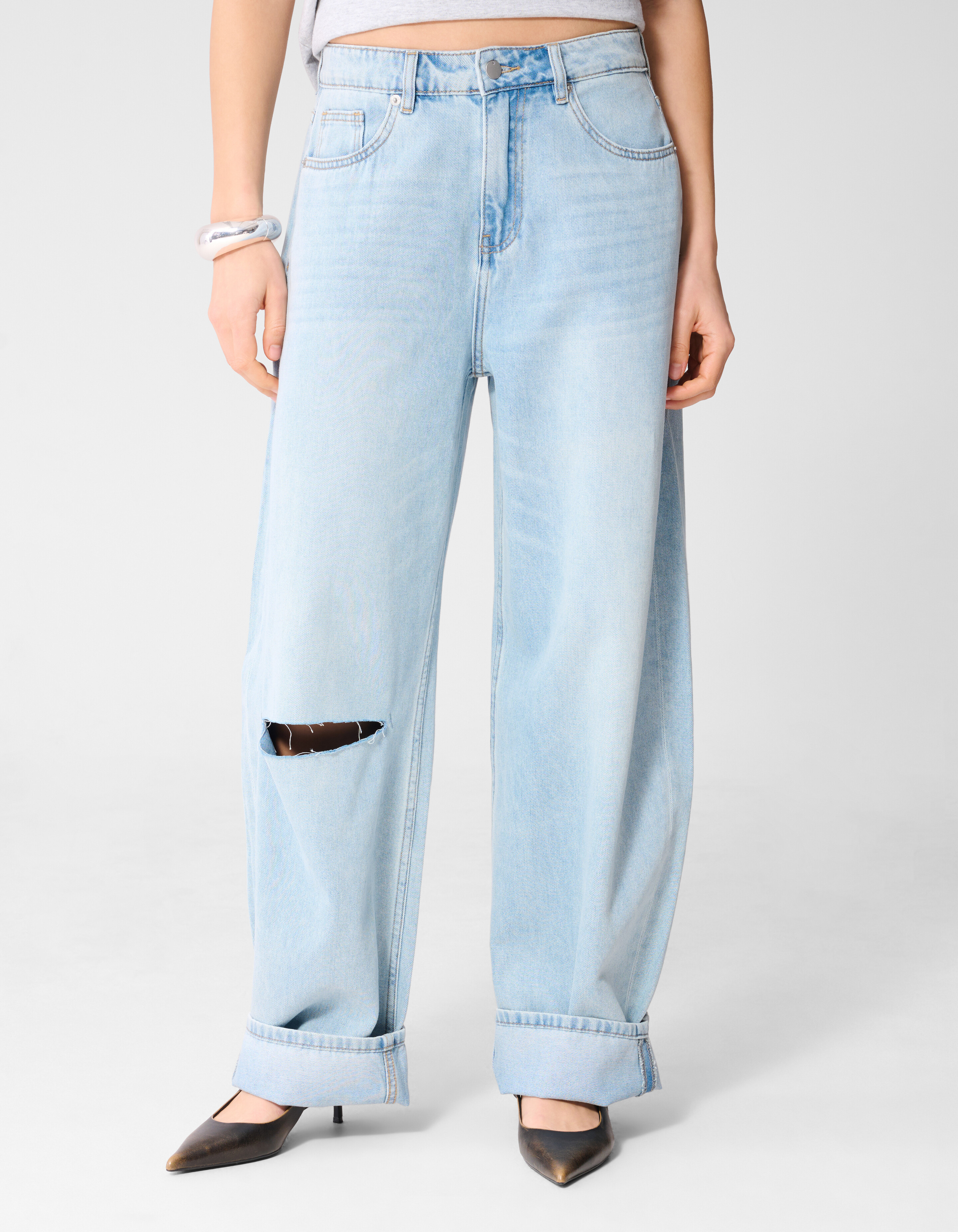Straight Fit Jeans Gebleicht Von Monica SHOEBY WOMEN
