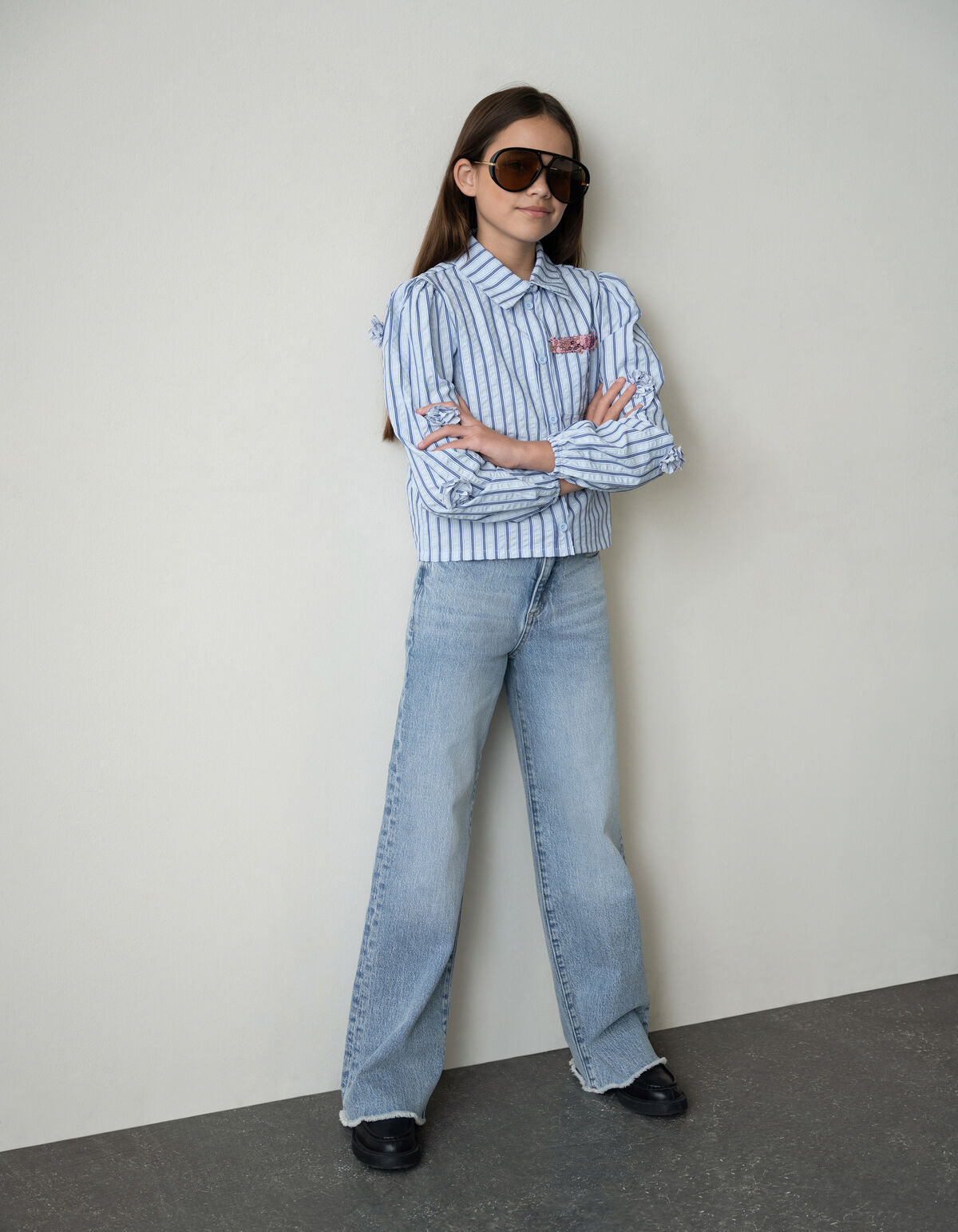 Denim Weite Beinform Jeans Blau SHOEBY GIRLS