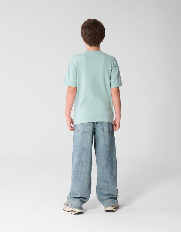Basis Label T-Shirt in Hellgr&uuml;n SHOEBY BOYS
