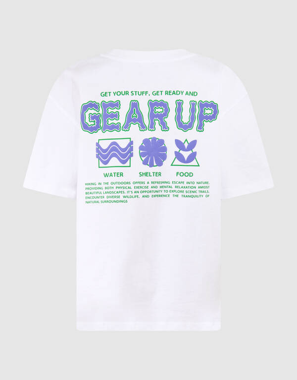 Gear Up Text-T-Shirt Wei&szlig; SHOEBY BOYS