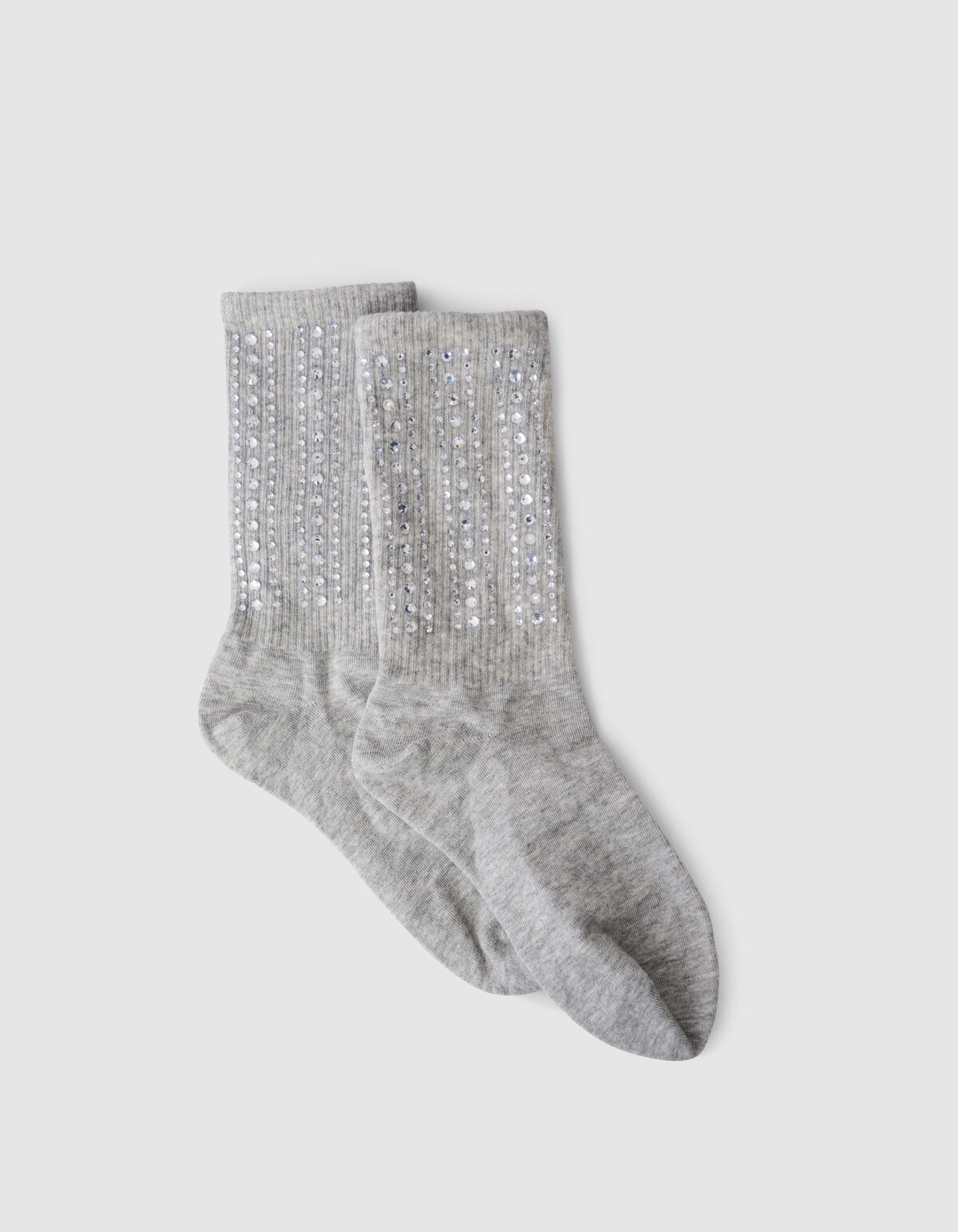 Strass-Socke Hellgrau SHOEBY ACCESSOIRES