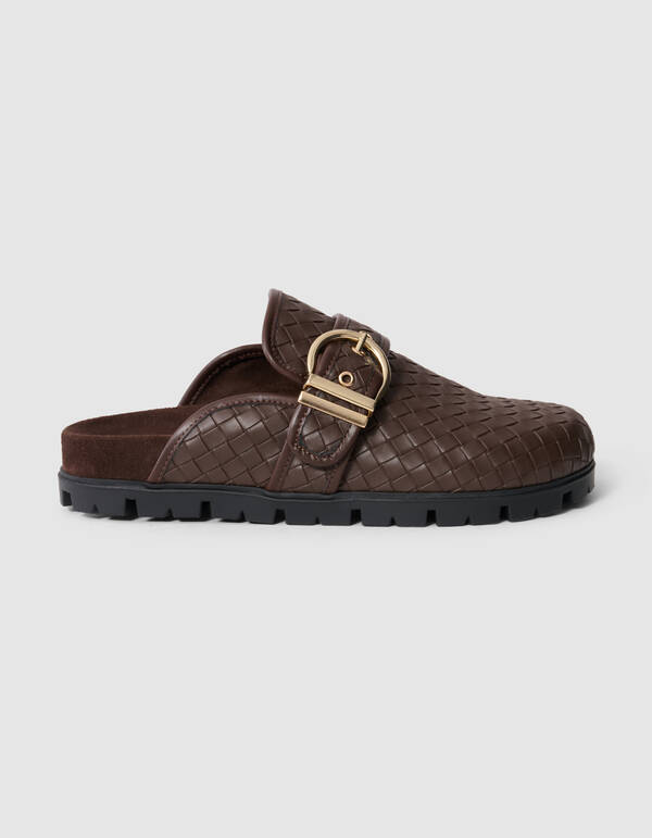 Geflochtene Schnallen Slipper Braun SHOEBY SHOES